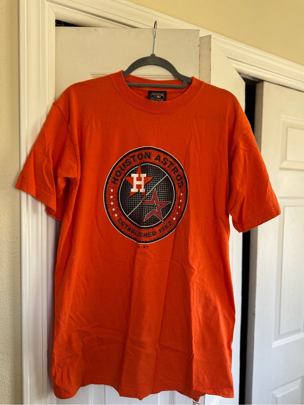 Vintage Men's Orange Houston Astros Graphic Tee